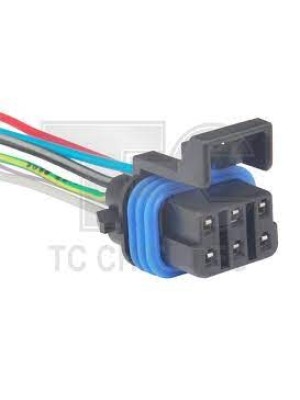 CHICOTE 6 VIAS FEMEA MONTADO COM 15 CM DE CABO